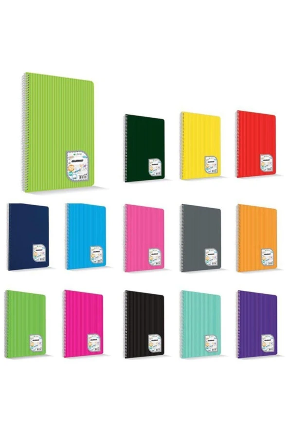 Çınar Colormaxi Spiralli A-4 Okul Defteri Plastik Kapak Kareli 144 Yaprak A4 (6 Lı Paket)