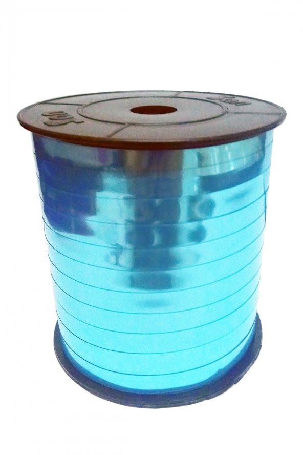 Metalik Mavi Renkli Rafya Balon İpi  8mm x 200 mt