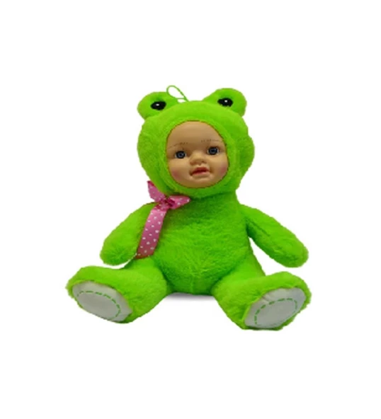 Bebek Yüzlü Sevimli Kurbağa Peluş Oyuncak 35 cm Pembe ürün görseli 1