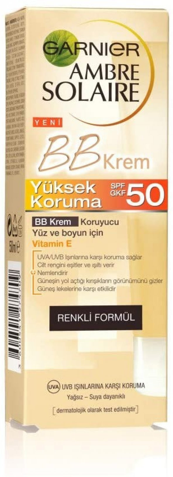 Garnier Skin Naturals Ambre Solaire BB Koruyucu Yüz Kremi GKF50 50ML 1 Paket (1 x 50 ml)