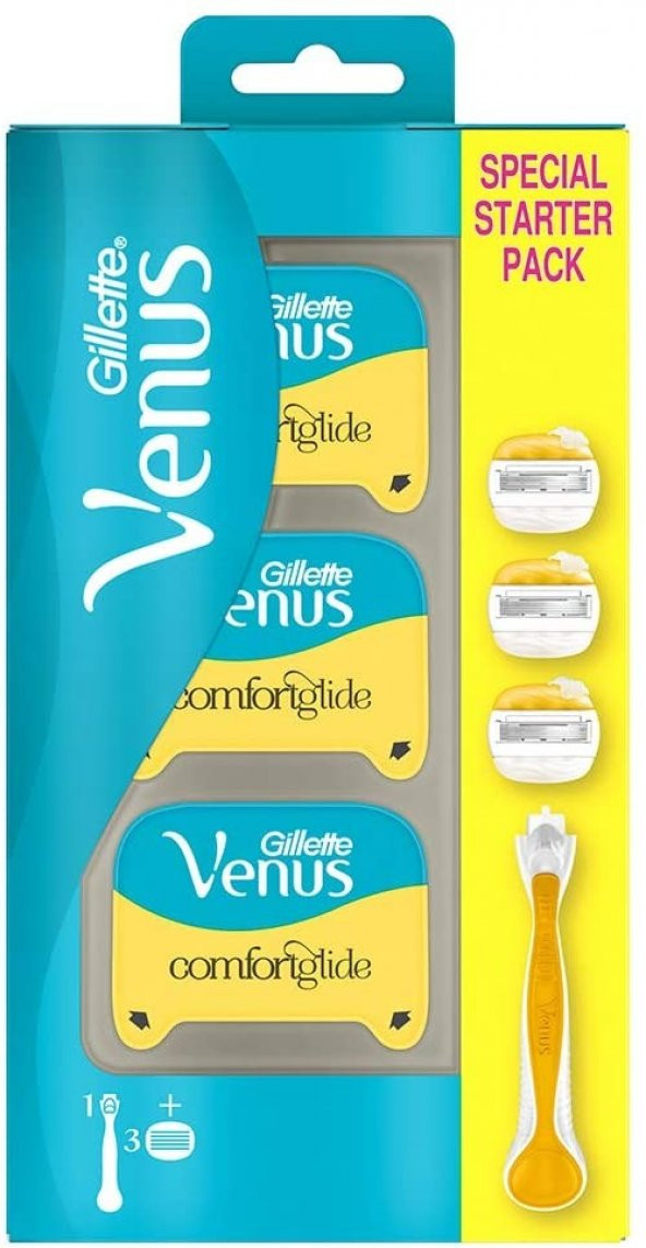 Gillette Venus Comfortglide Olay Kadın Tıraş Makinesi + 2 Yedek Tıraş Bıçağı