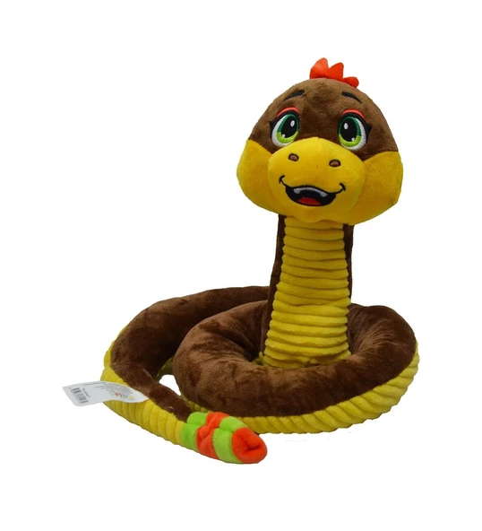Yılan Peluş Oyuncak Çıngıraklı Sevimli Yılan Peluş 25 Cm - Uyku Ve Oyun Arkadaşı Peluş Oyuncak ürün görseli 1