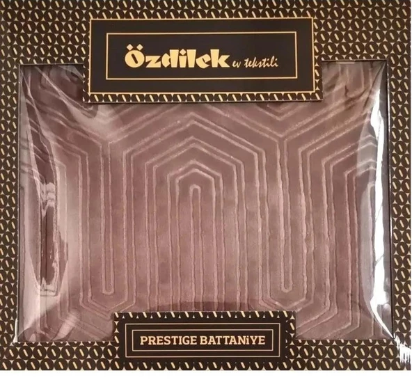 Özdilek Prestige Kalın Embos Çift Kişilik Battaniye (220x240)Cameo Brown