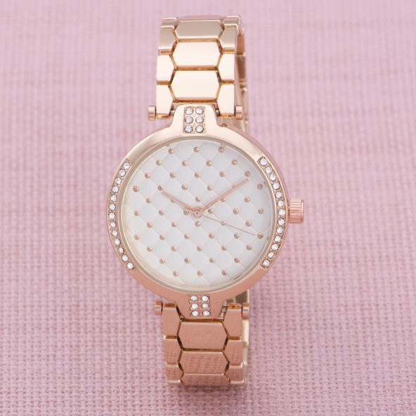 SaaTTino Rose Puantiyeli Kadran Şık Kadın Kol Saati ST-303870 ürün görseli 1