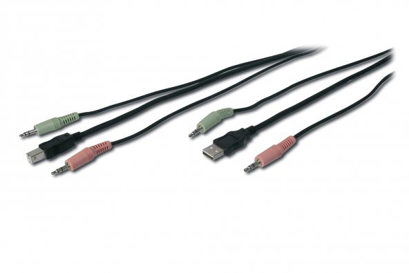 Assmann AK 82201 KVM Switch için Ses + USB Kablo Seti