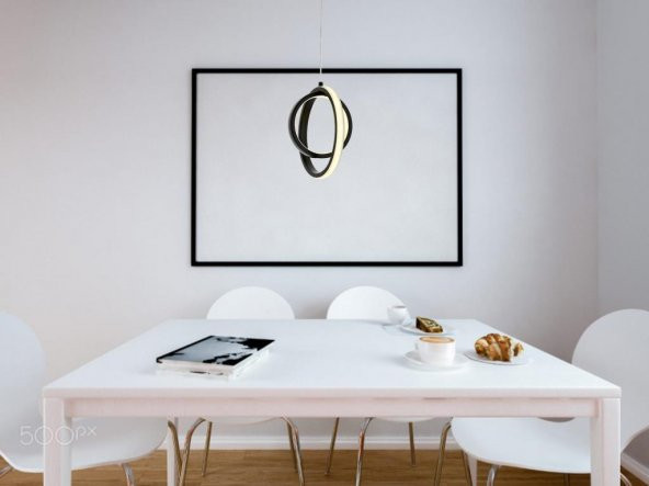 Eray Aydınlatma 1909-1 Siyah Tekli Led Avize - Resim 2