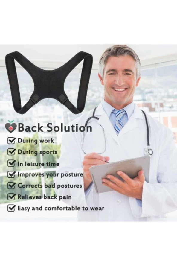 Kamburluk Önleyici Düzeltici Yelek Ortopedik Sırt Düzleştirici - Resim 4