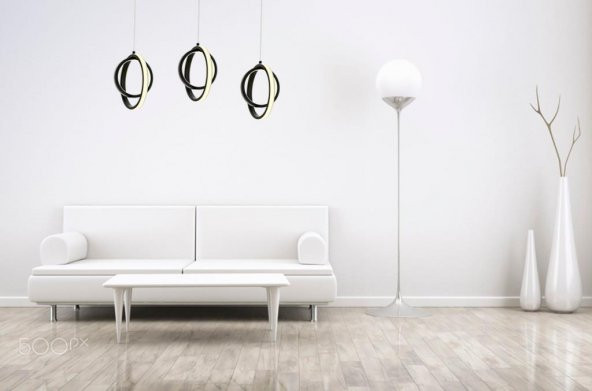 Eray Aydınlatma 1909-3 Siyah Sıralı 3 lü Led Avize - 2