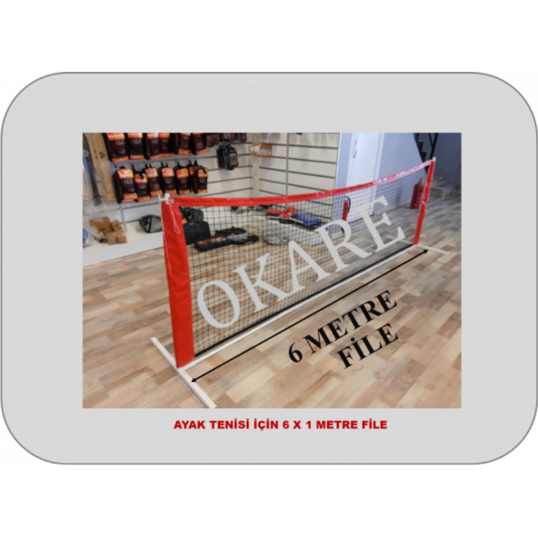 Okare 6 metre Ayak Tenisi Filesi