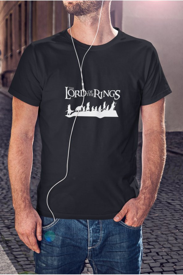 Lord Of The Rings Karakterler Silüeti Baskılı Tişört Erkek Hediye Doğum Günü - 3