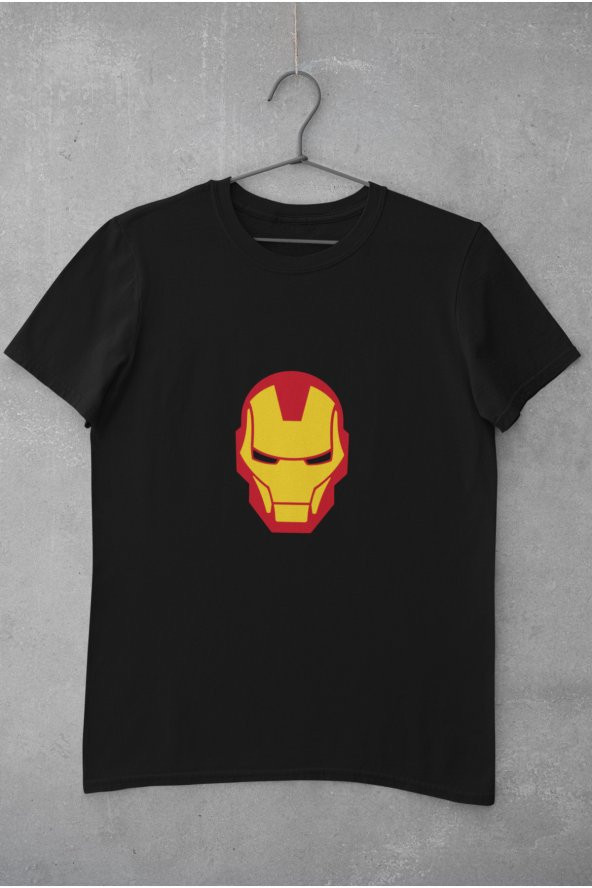 Marvel İron Man Renkli Maske Baskılı Tişört Erkek Hediye Doğum Günü Hediyesi - 3