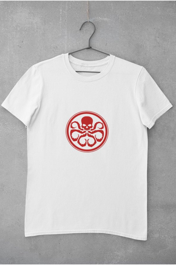 Captain America Hydra Renkli Logo Baskılı Tişört Erkek Hediye Doğum Günü - 2