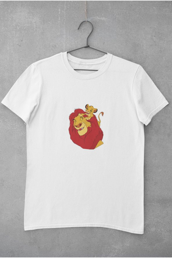 Aslan Kral Çizgi Baskılı Tişört Erkek Hediye Doğum Günü Hediyesi T-shirt - 2