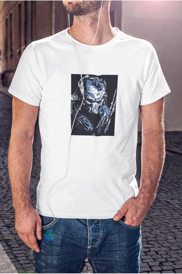 The Predator Renkli Baskılı Tişört Erkek Hediye Doğum Günü Hediyesi T-shirt