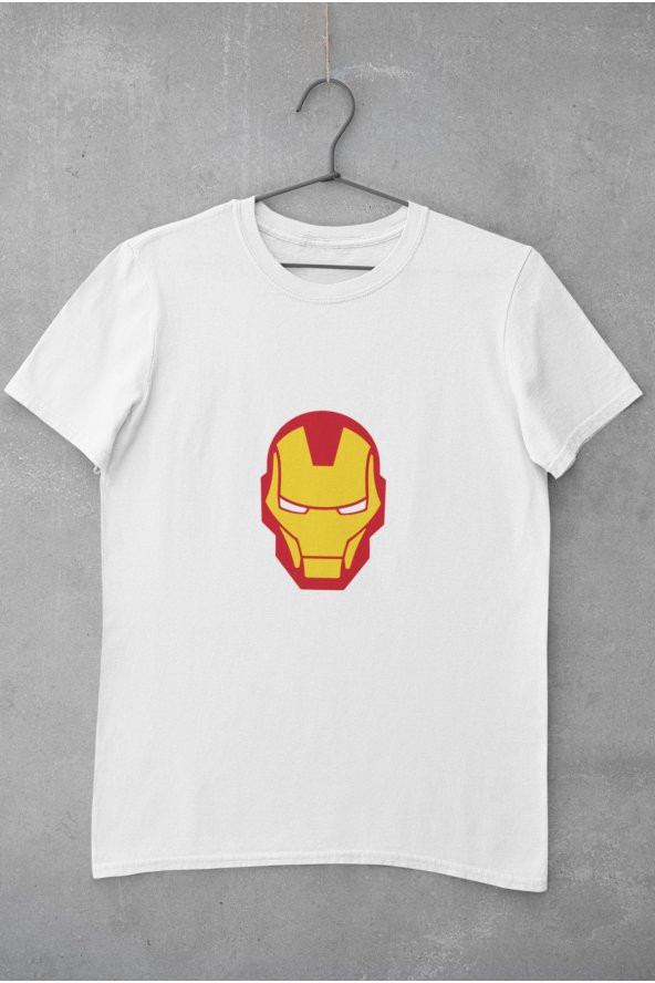Marvel İron Man Renkli Maske Baskılı Tişört Kadın Hediye Doğum Günü Hediyesi - 2