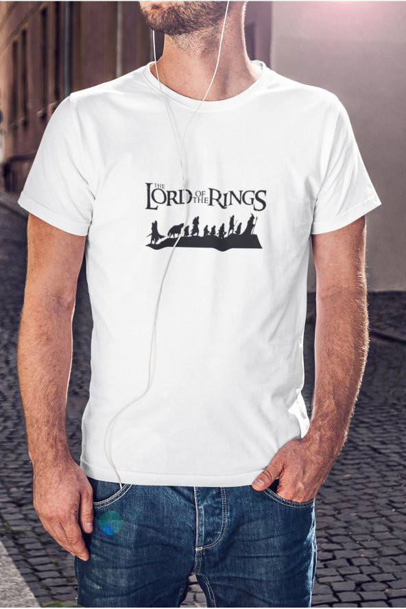 Lord Of The Rings Karakterler Silüeti Baskılı Tişört Erkek Hediye Doğum Günü