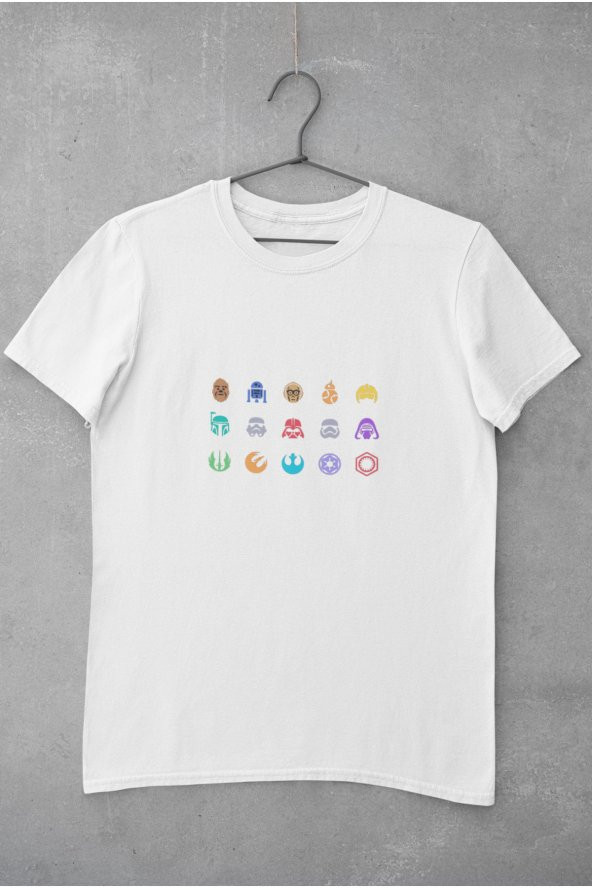 Star Wars Karakterler Baskılı Tişört Kadın Hediye Doğum Günü Hediyesi T-shirt - 2