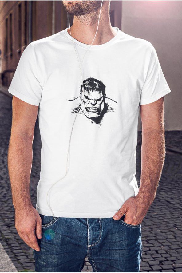 Marvel Hulk Karakteri Baskılı Tişört Erkek Hediye Doğum Günü Hediyesi T-shirt ürün görseli
