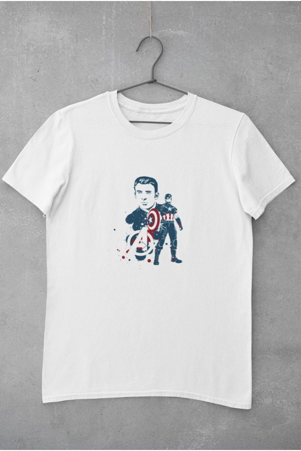 Marvel Captain America Baskılı Tişört Kadın Hediye Doğum Günü Hediyesi T-shirt - Resim 2