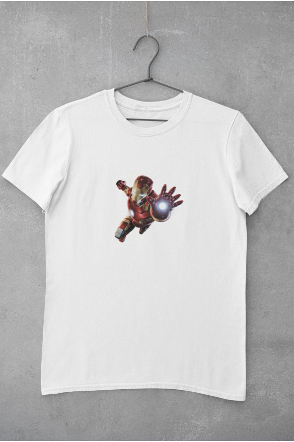Marvel İron Man Renkli Baskılı Tişört Erkek Hediye Doğum Günü Hediyesi T-shirt - 2