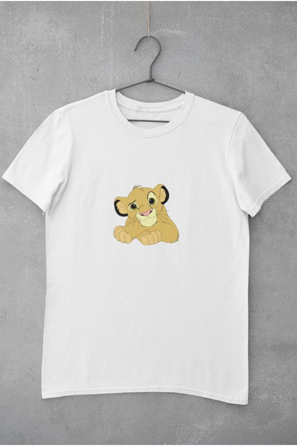 Aslan Kral Simba Renkli Baskılı Tişört Kadın Hediye Doğum Günü Hediyesi T-shirt - Resim 2