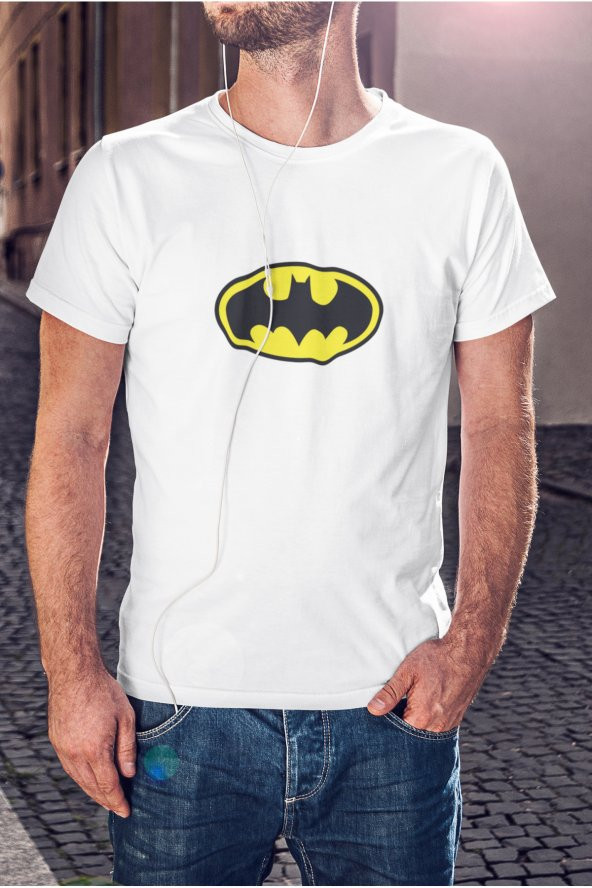 DC Batman Karakteri Logo Baskılı Tişört Erkek Hediye Doğum Günü Hediyesi T-shirt