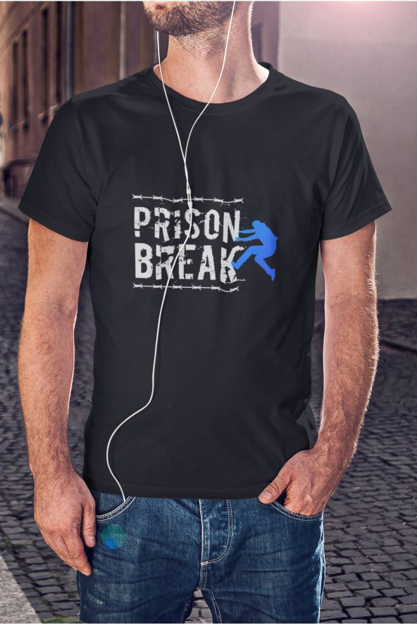 Prison Break Yazı Baskılı Tişört Erkek Hediye Doğum Günü Hediyesi T-shirt - Resim 3
