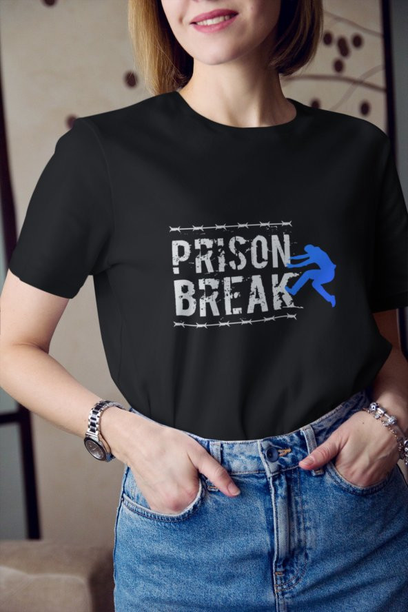 Prison Break Yazı Baskılı Tişört Kadın Hediye Doğum Günü Hediyesi T-shirt - Resim 3