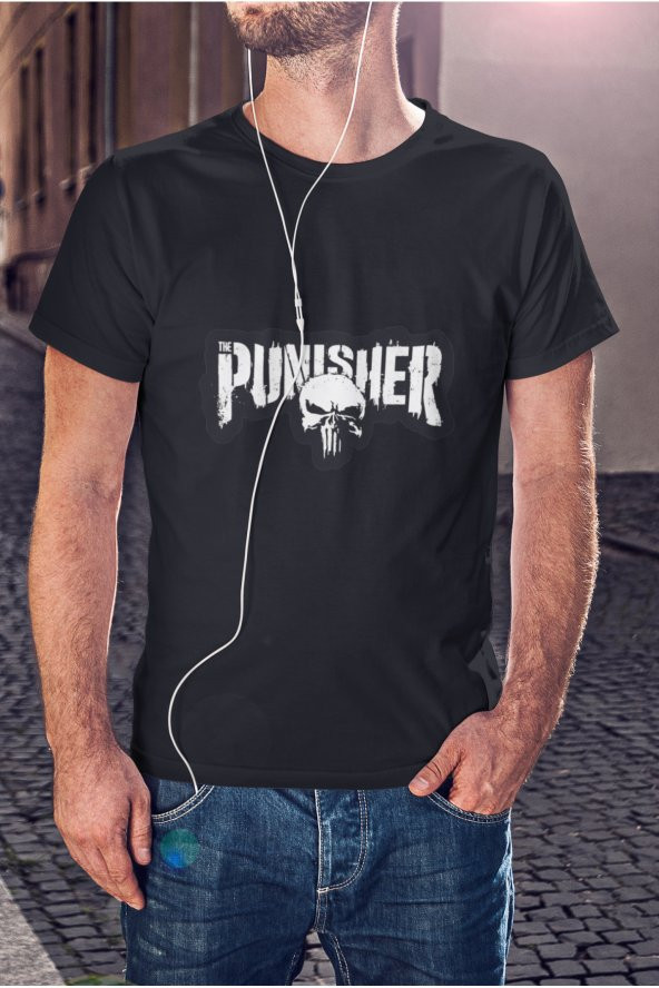 Punisher Yazı Baskılı Tişört Erkek Hediye Doğum Günü Hediyesi T-shirt - Resim 3