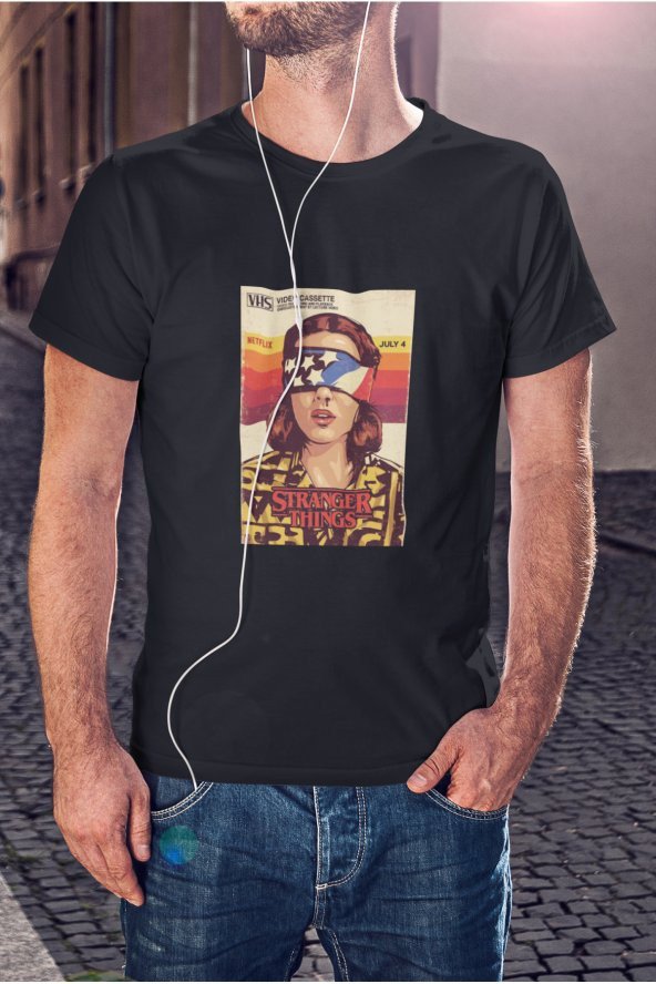 Stranger Things Eleven Baskılı Tişört Erkek Hediye Doğum Günü Hediyesi T-shirt - Resim 3