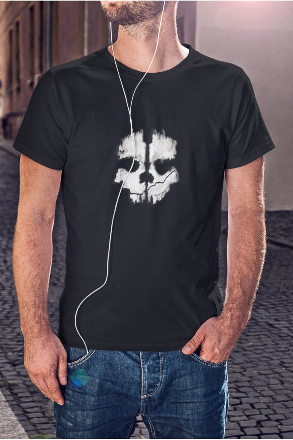 Call of Duty Ghost Baskılı Tişört Erkek Hediye Doğum Günü Hediyesi T-shirt - 3
