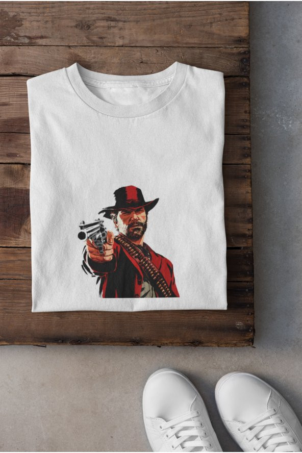 Rockstar Games Red Dead Redemption Arthur Morgan Tişört Kadın Hediye Doğum Günü - Resim 2