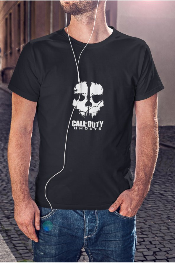 Call Of Duty Ghosts Savaş Oyunu Kurukafa ve Yazı Tişört Erkek Hediye Doğum Günü - 3