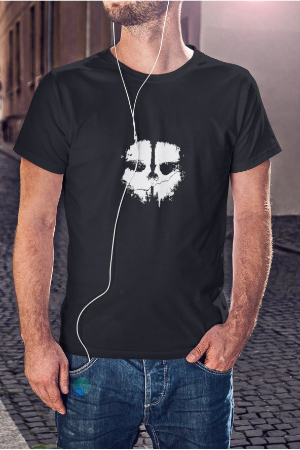 Call Of Duty Ghosts Savaş Oyunu Kurukafa Logo Tişört Erkek Hediye Doğum Günü - 3