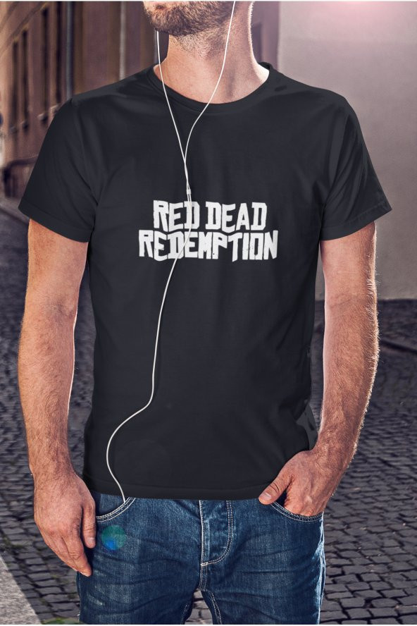 Rockstar Games Red Dead Redemption Yazı Baskılı Tişört Erkek Hediye Doğum Günü - 3