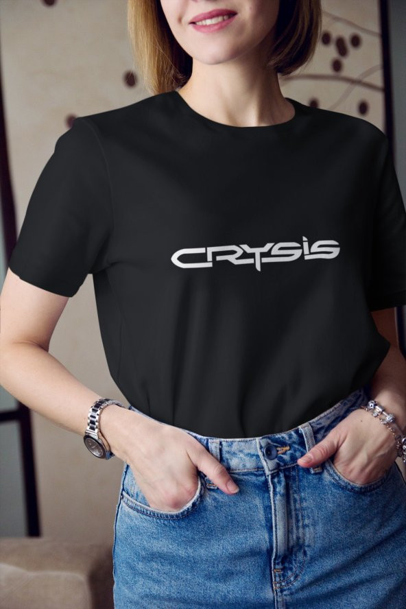 Crysis 3 Logo Baskılı Tişört Kadın Hediye Doğum Günü Hediyesi T-shirt - Resim 3