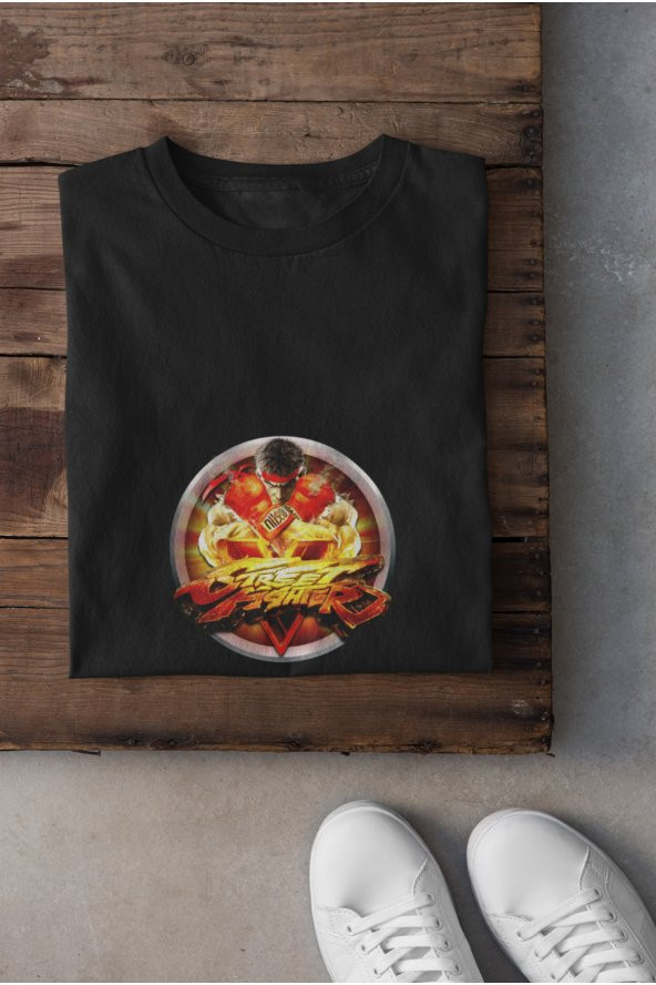 Street Fighter Ryu Hoshi Karakteri 3 Baskılı Tişört Kadın Hediye Doğum Günü - Resim 3