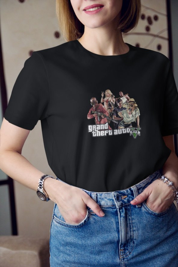 Grand Theft Auto V GTA 5 Oyun 2 Baskılı Tişört Kadın Hediye Doğum Günü Hediyesi - 3