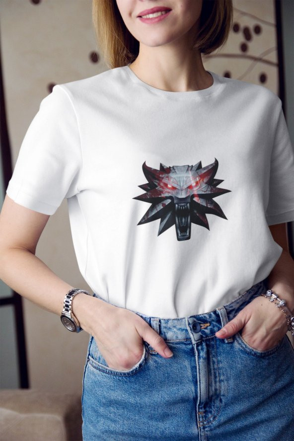 The Witcher Baskılı Tişört Kadın Hediye Doğum Günü Hediyesi T-shirt ürün görseli
