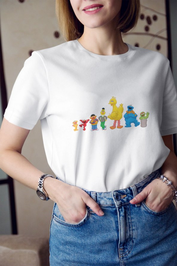 Susam Sokağı Baskılı Tişört Kadın Hediye Doğum Günü Hediyesi T-shirt ürün görseli