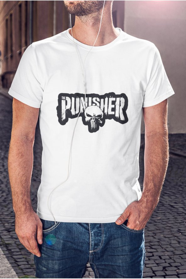 Punisher Yazı Baskılı Tişört Erkek Hediye Doğum Günü Hediyesi T-shirt ürün görseli