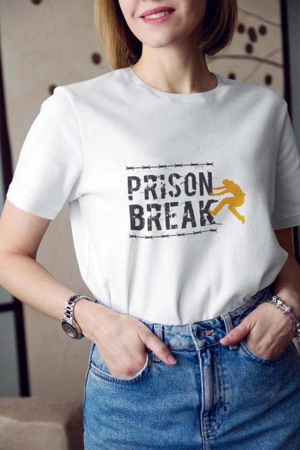 Prison Break Yazı Baskılı Tişört Kadın Hediye Doğum Günü Hediyesi T-shirt