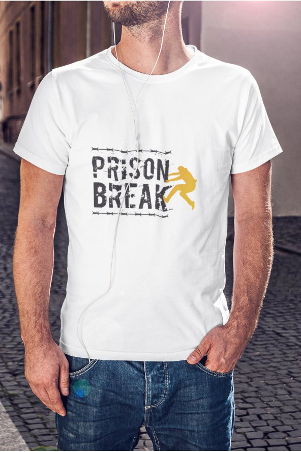 Prison Break Yazı Baskılı Tişört Erkek Hediye Doğum Günü Hediyesi T-shirt ürün görseli