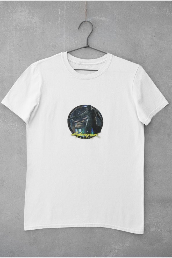 CD Projekt Red Cyberpunk 2077 Yazı Baskılı Tişört Erkek Hediye Doğum Günü - Resim 2