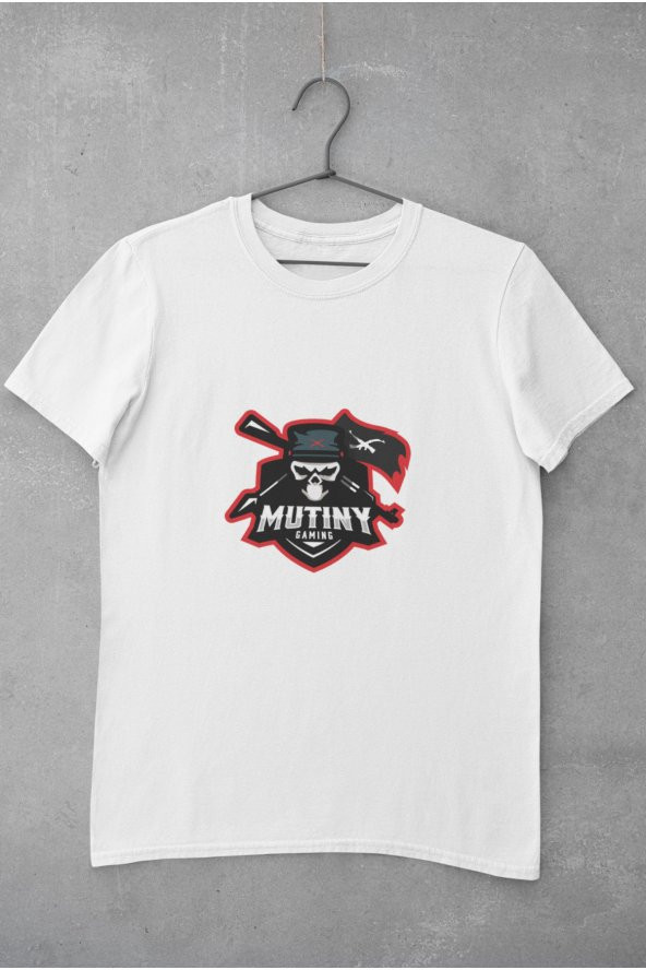 Mutiny Gaming Logo Baskılı Tişört Erkek Hediye Doğum Günü Hediyesi T-shirt - Resim 2
