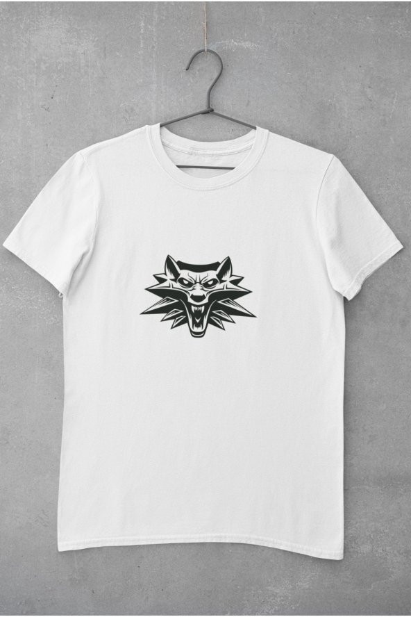 The Witcher Wild White Wolf Baskılı Tişört Erkek Hediye Doğum Günü Hediyesi - Resim 2