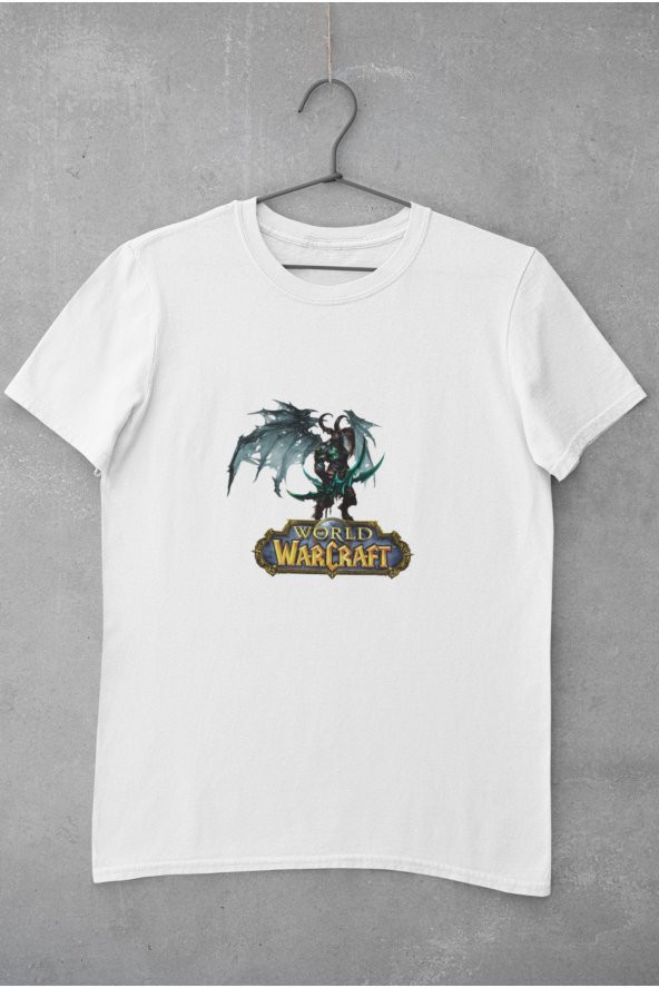 Warcraft Illidan Stormrage Karakter
 Baskılı Tişört Erkek Hediye Doğum Günü - Resim 2