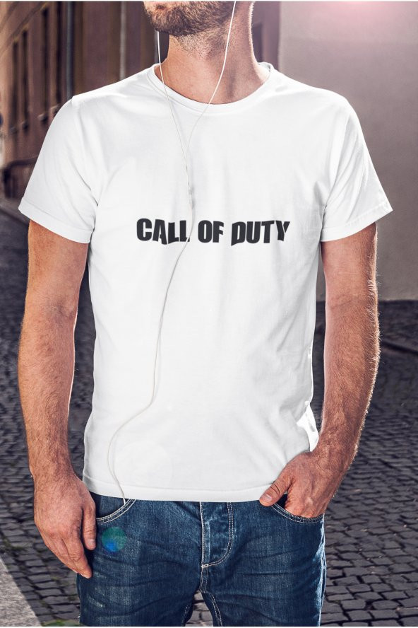 Call Of Duty Savaş Oyunu PS PC Logo 2 Baskılı Tişört Erkek Hediye Doğum Günü