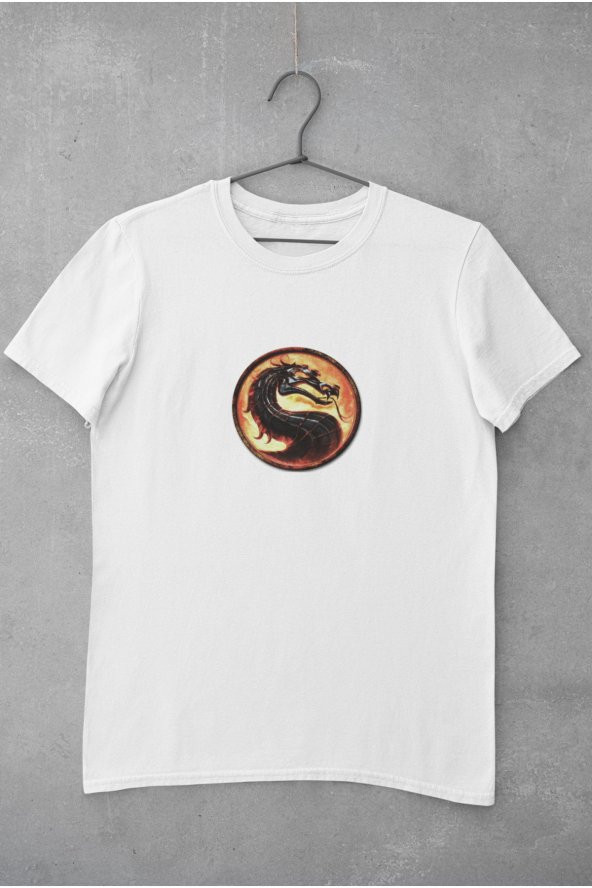 Mortal Kombat Ejderha Figürü Baskılı Tişört Kadın Hediye Doğum Günü Hediyesi - 2