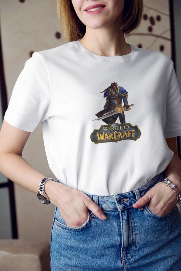 Warcraft Varian Wrynn Baskılı Tişört Kadın Hediye Doğum Günü Hediyesi T-shirt ürün görseli